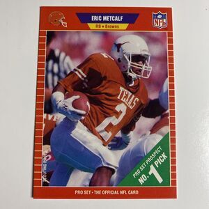 1989 Pro Set Football Card Eric Metcalf #489 Vintage